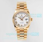 TWS Factory Replica Rolex Day-Date 36MM White Dial Yellow Gold Case Watch 
